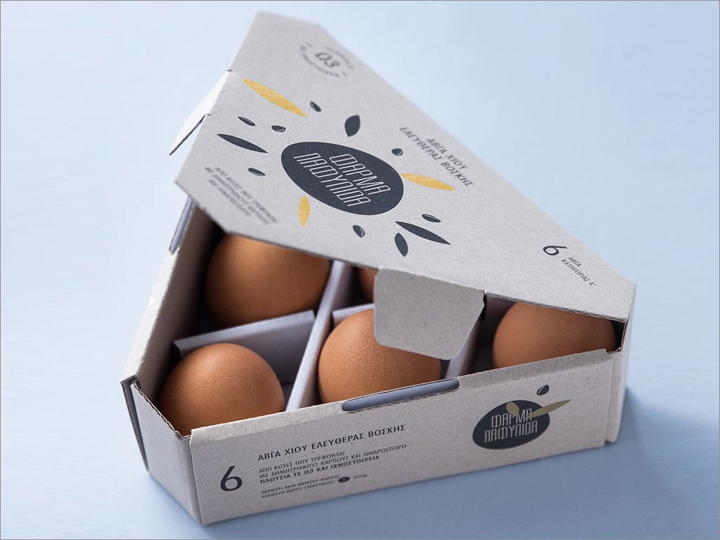 希腊Farma Pafylida鸡蛋包装包装开盒图