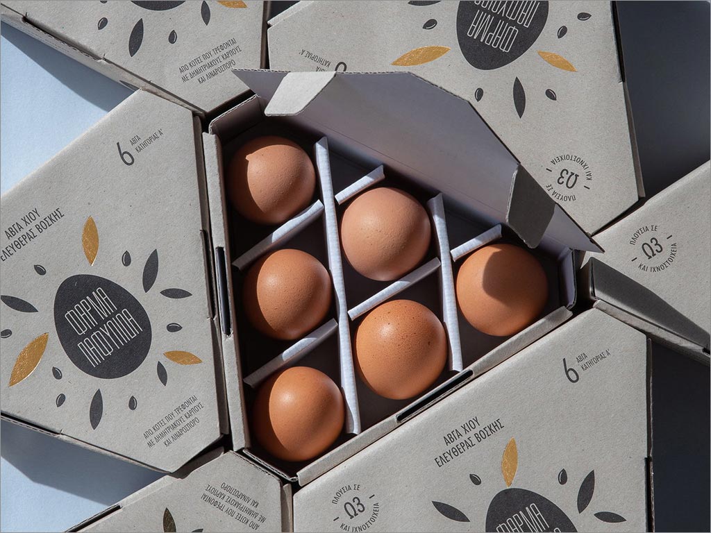 希腊Farma Pafylida鸡蛋包装包装多盒展示图