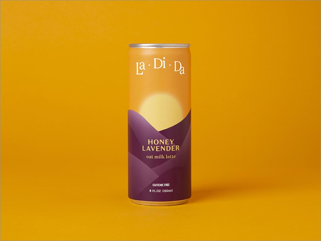 LaDiDa金姜黄味燕麦牛奶拿铁饮料包装设计