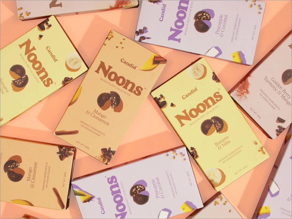 美国Noons全植物巧克力食品包装盒设计