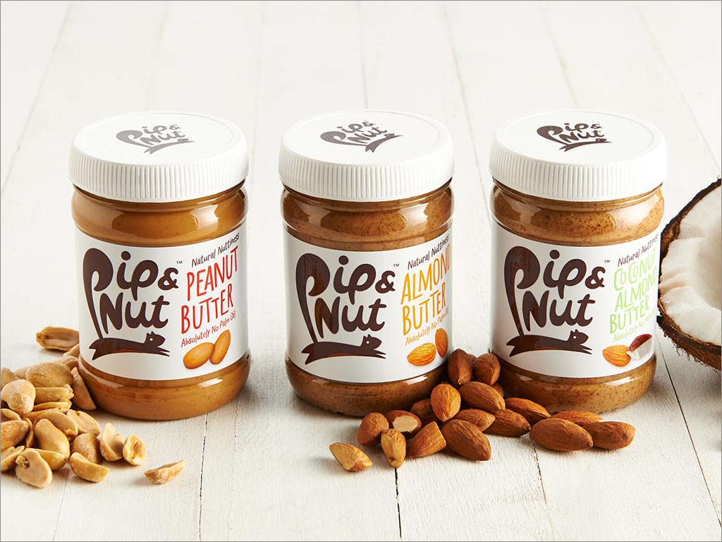 英国Pip＆Nut坚果酱包装设计