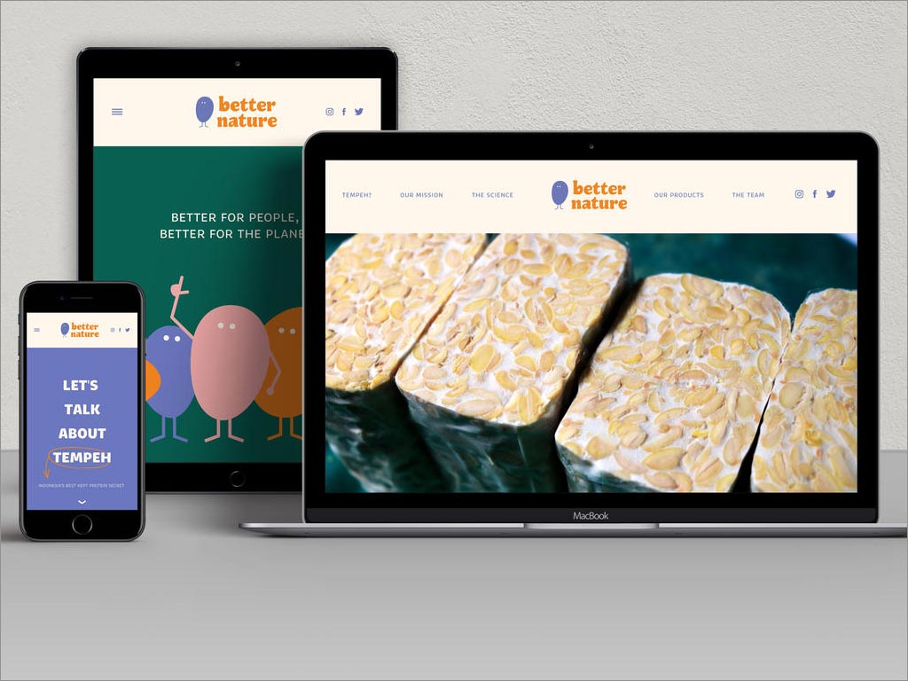 印尼Better Nature蛋白质食品网站设计