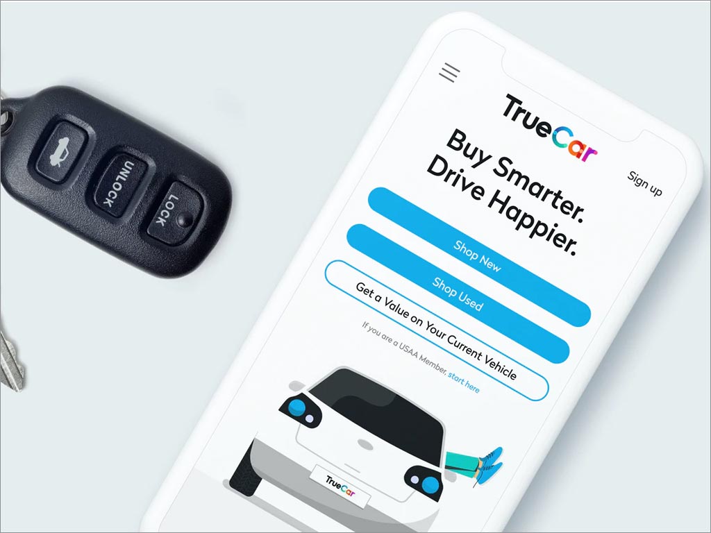 美国TrueCar汽车电商网站交易平台品牌形象移动端网站设计