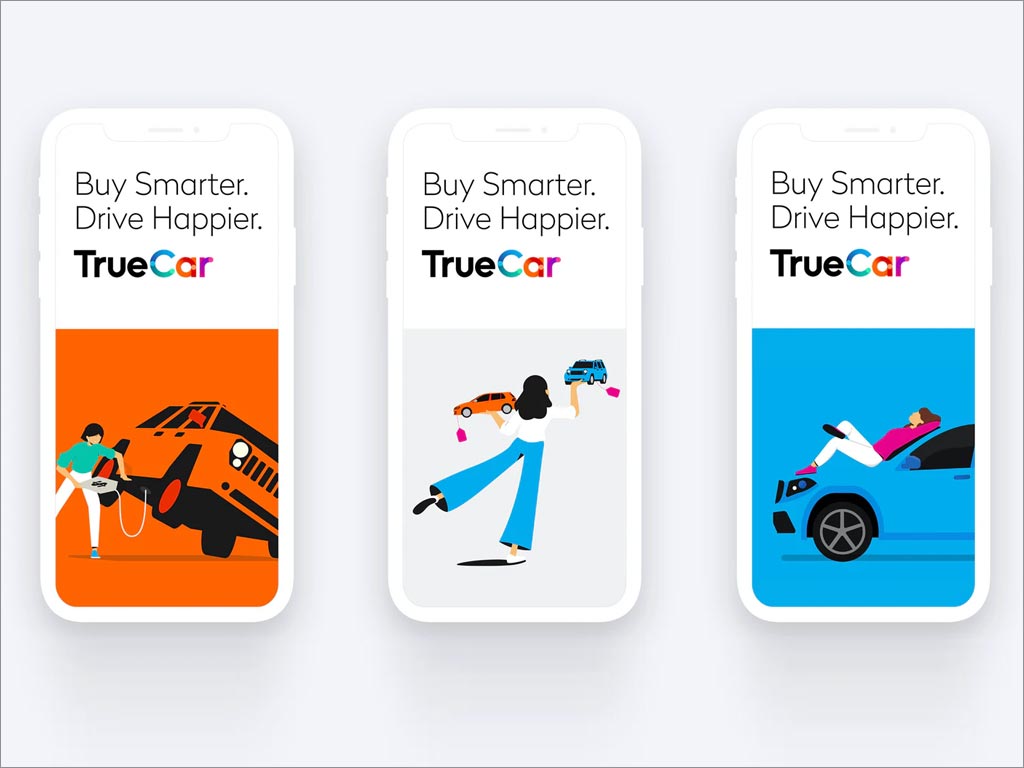 美国TrueCar汽车电商网站交易平台品牌形象移动端海报设计