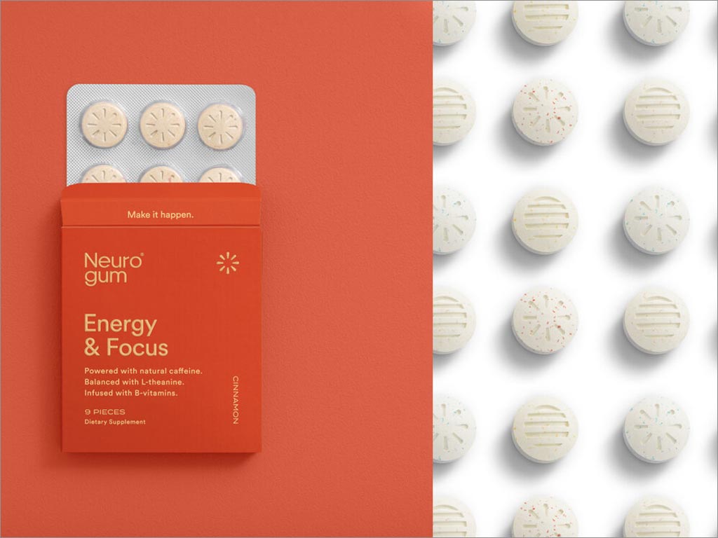 美国Neuro Energy＆Focus能量补充剂口香糖薄荷糖包装设计