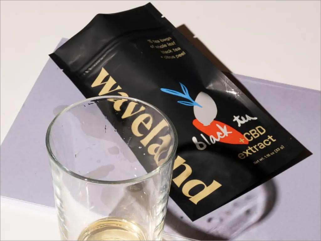 美国Waveland功能性茶饮料包装设计之红茶