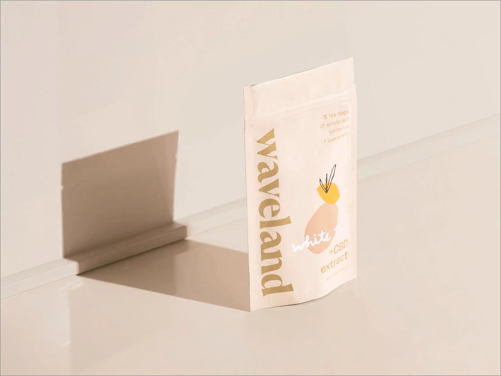 美国Waveland功能性茶饮料包装设计之白茶