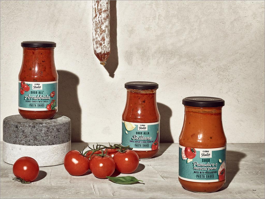 澳大利亚科尔斯番茄酱调味品包装设计