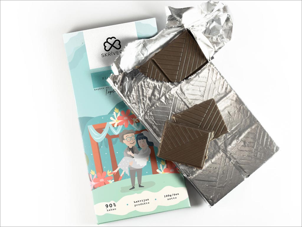 拉脱维亚Skrīveru巧克力糖果包装设计之实物照片