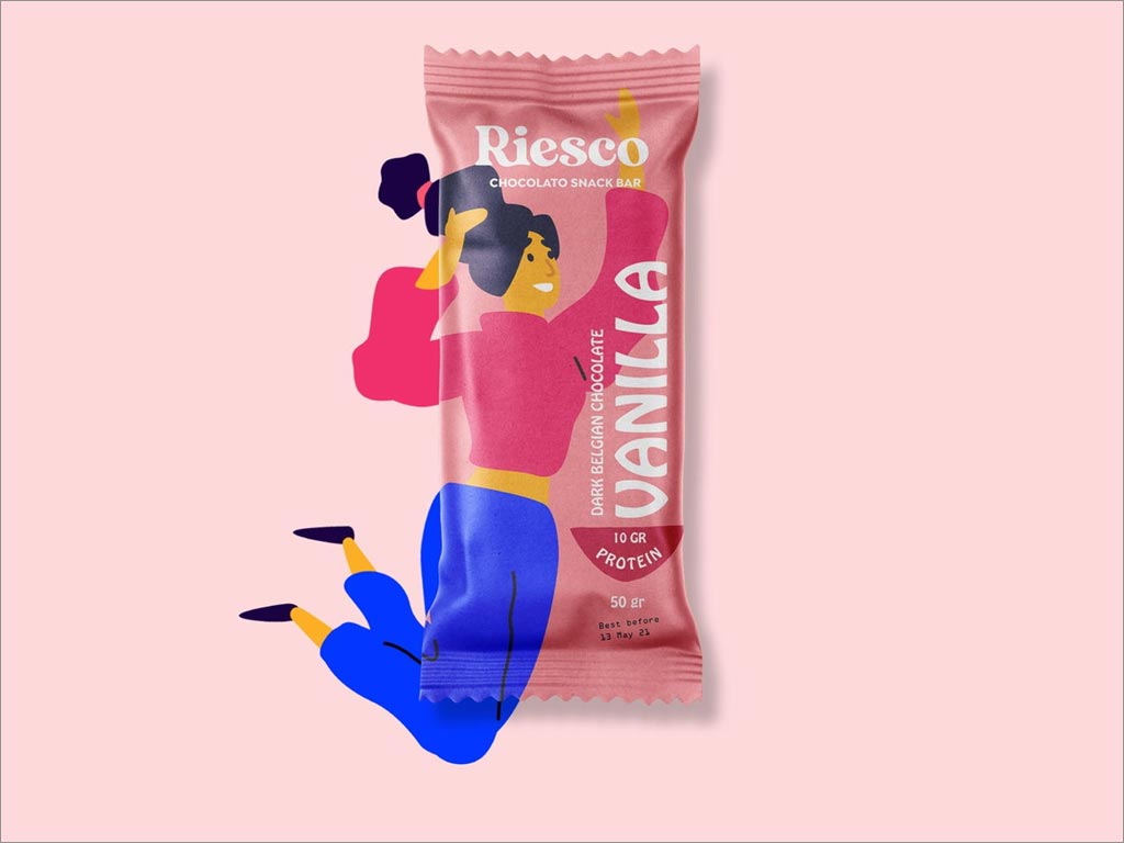 美国Riesco香草味休闲零食包装设计