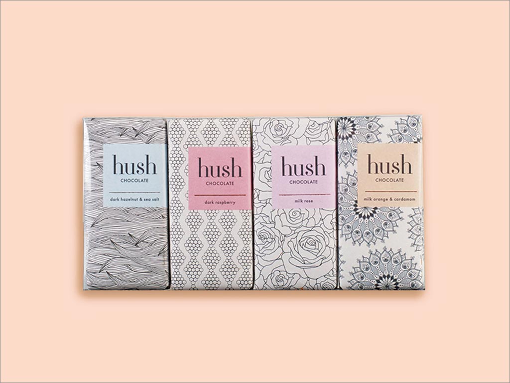 Hush系列巧克力包装设计之正面展示