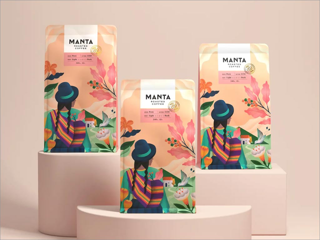 秘鲁Manta咖啡包装设计
