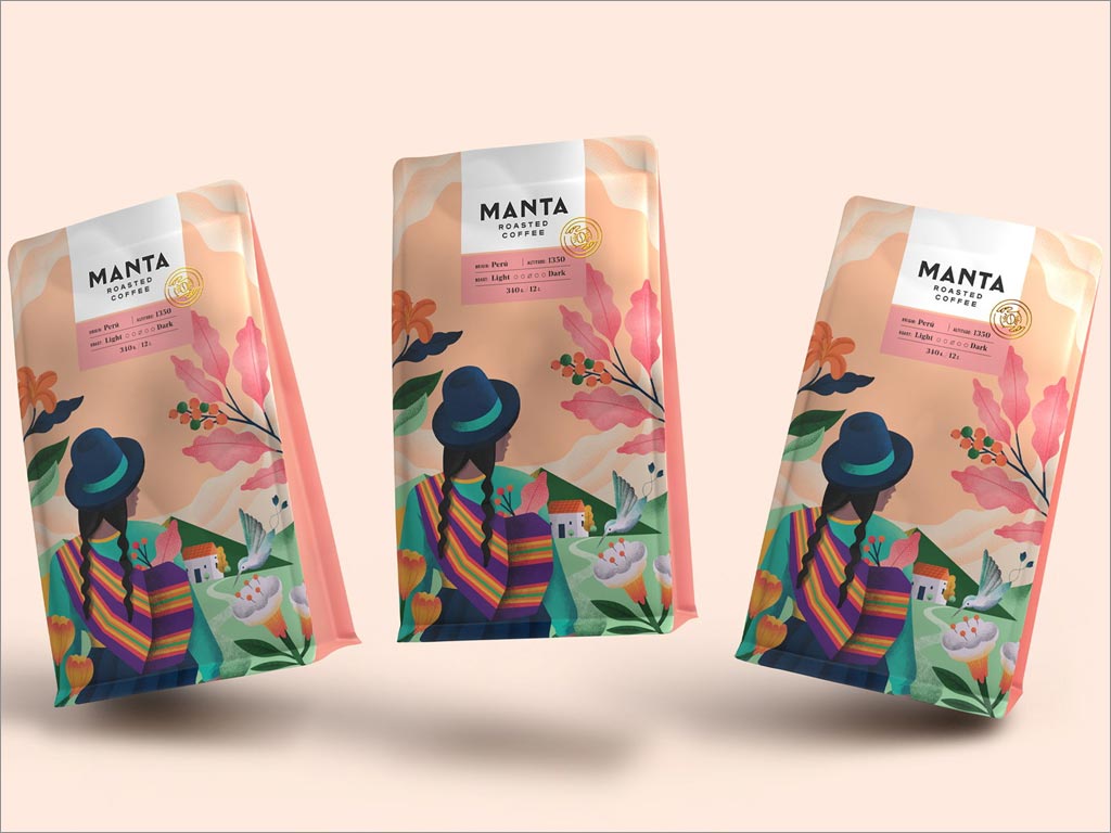 秘鲁Manta咖啡包装设计