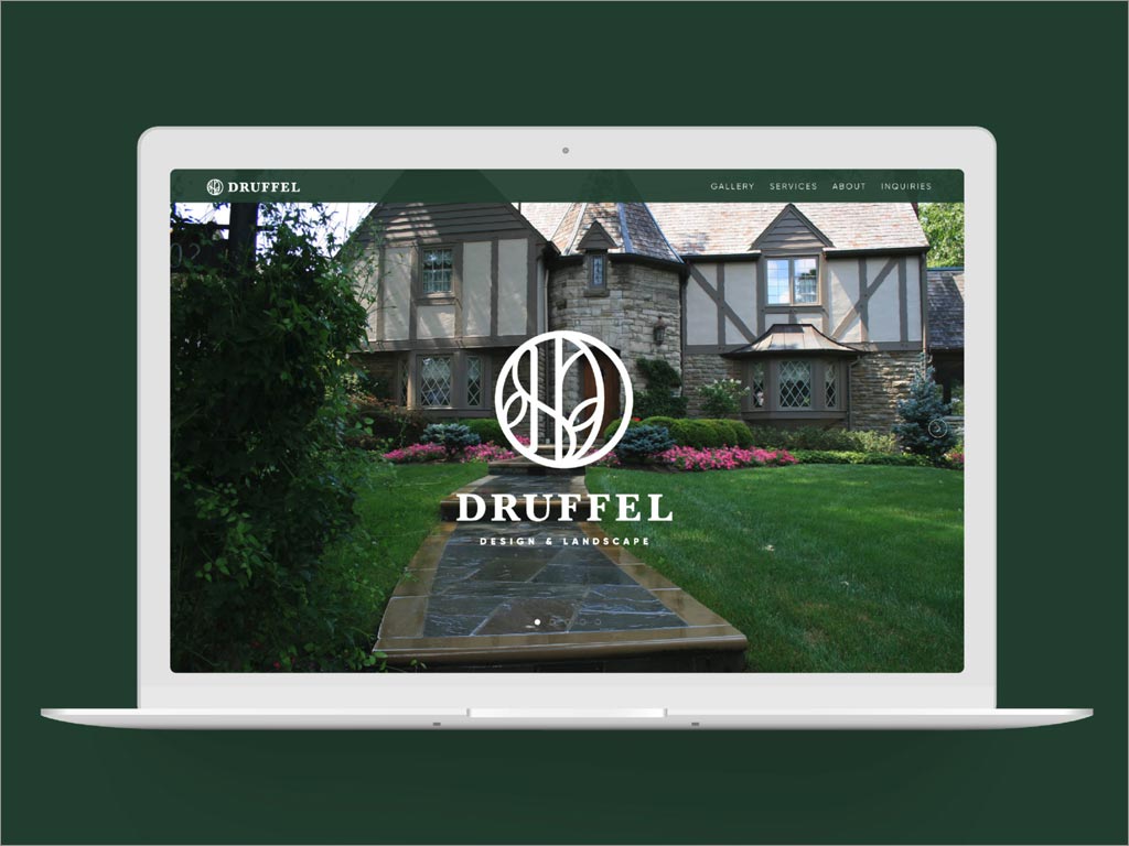 美国Druffel景观设计服务公司品牌形象网站首页设计