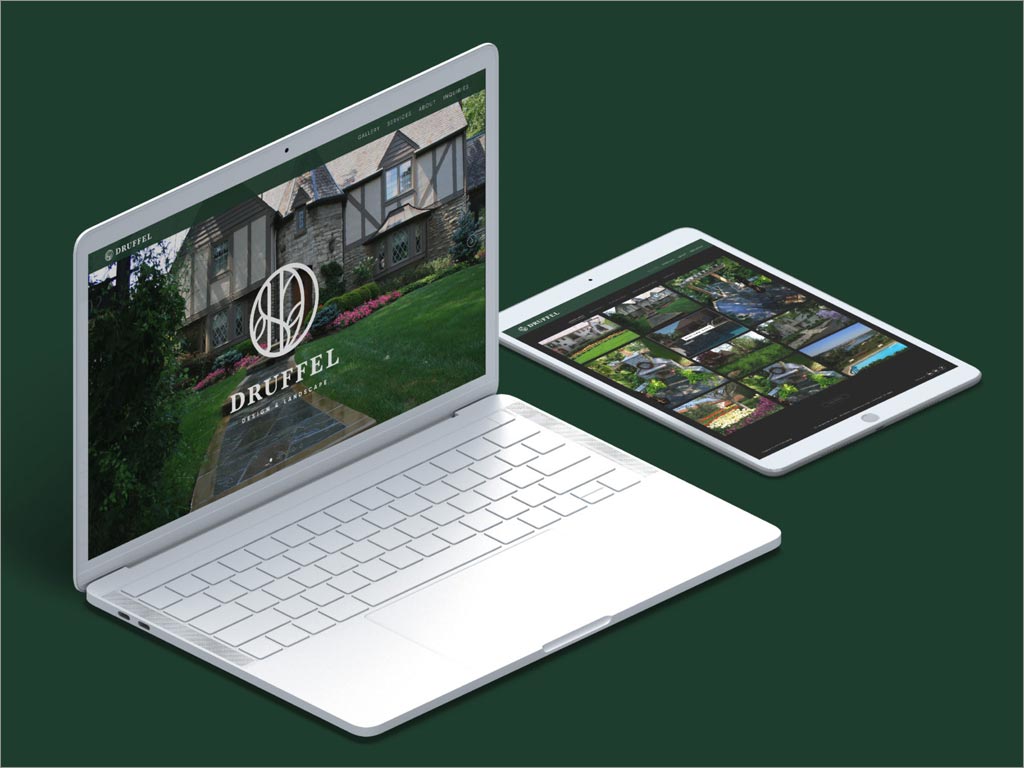 美国Druffel景观设计服务公司品牌形象移动端网站设计