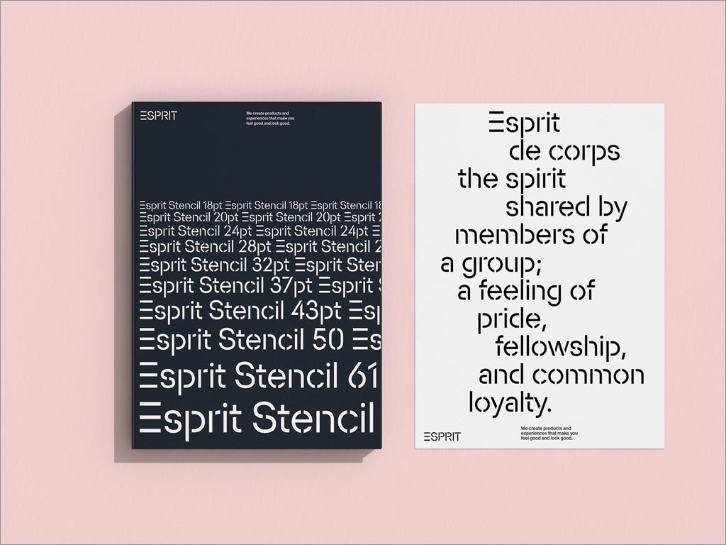 美国Esprit服装品牌形象logo字体设计