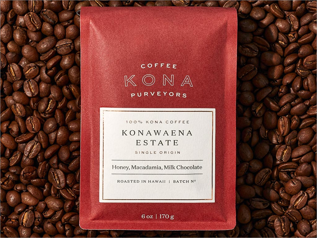 Kona咖啡包装袋设计之红色款