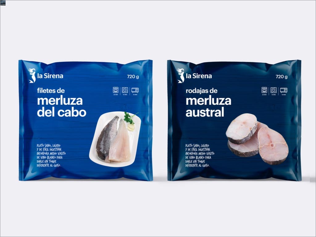 西班牙La Sirena冷冻鱼块包装设计