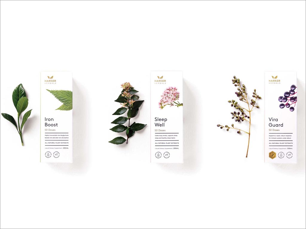 新西兰Harker Herbals保健品包装设计之主要成分摄影图片