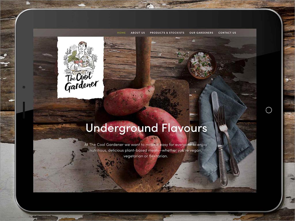 新西兰The Cool Gardener速冻食品移动端网站页面设计