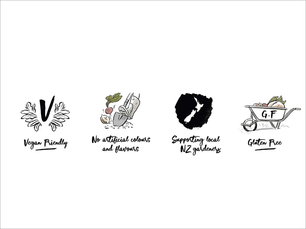 新西兰The Cool Gardener速冻食品包装设计之插画设计