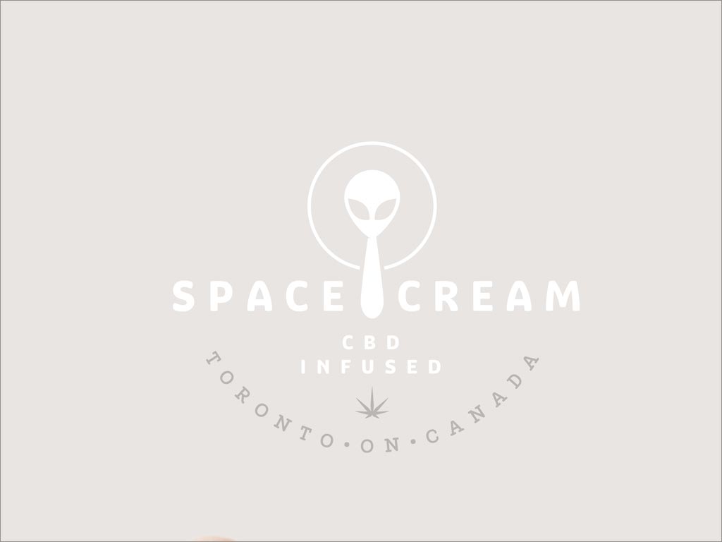 加拿大SpaceCream冰淇淋品牌log图形与字体设计