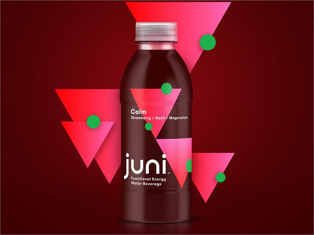 美国Juni草莓+罗勒+镁功能性植物饮料包装设计