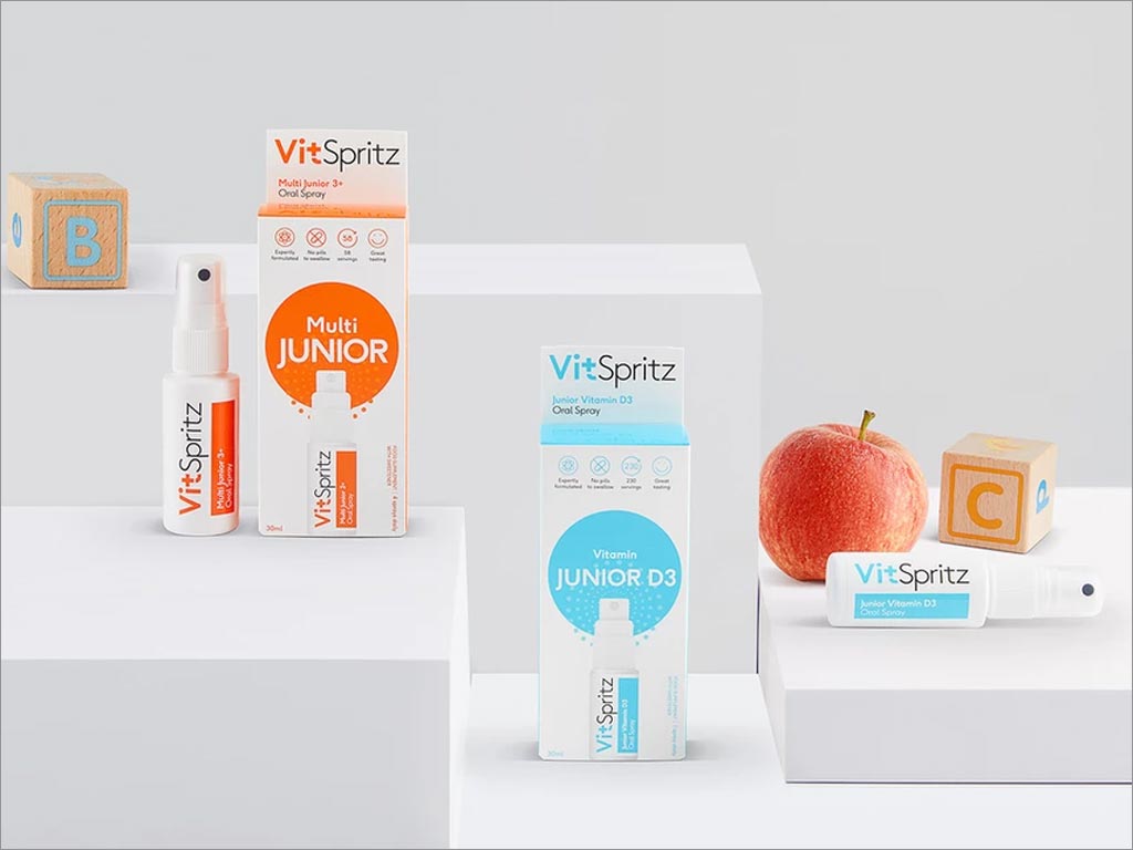 英国VitSpritz维生素口腔喷雾剂保健品包装设计