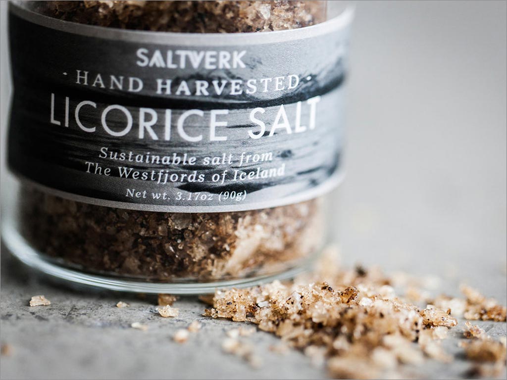 冰岛SALTVERK食用盐瓶签包装设计