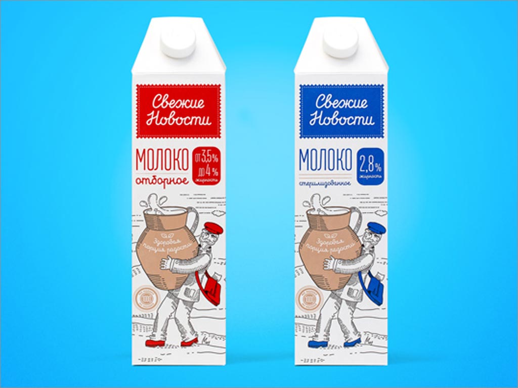 白俄罗斯利乐砖牛奶包装设计
