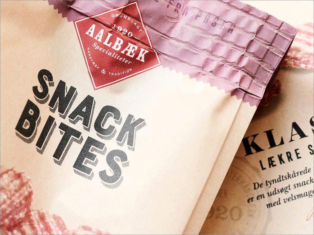 英国奥尔贝克特产零食小吃包装设计之局部特写