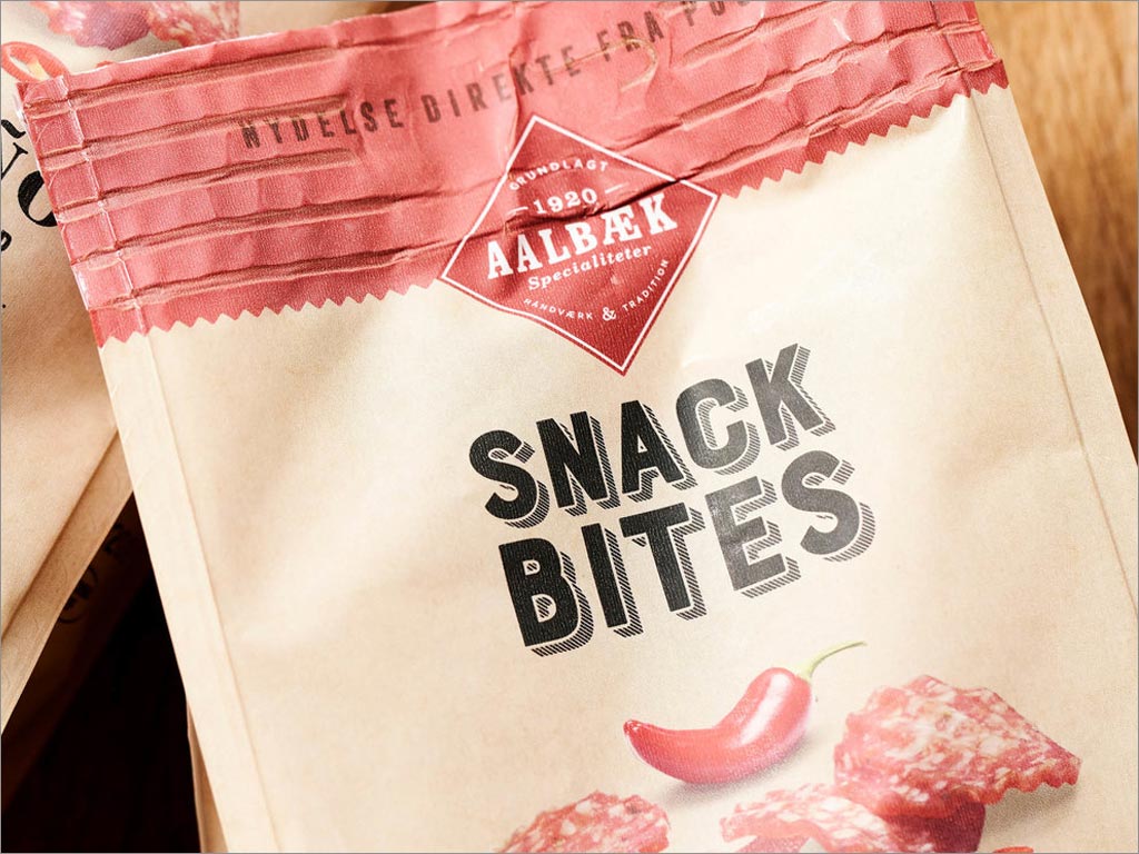 英国奥尔贝克特产零食小吃包装设计之局部特写