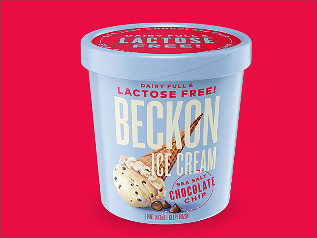 美国Beckon海盐巧克力味冰淇淋包装设计