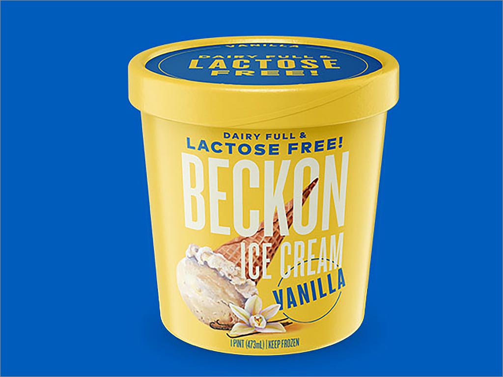 美国Beckon香草味冰淇淋包装设计