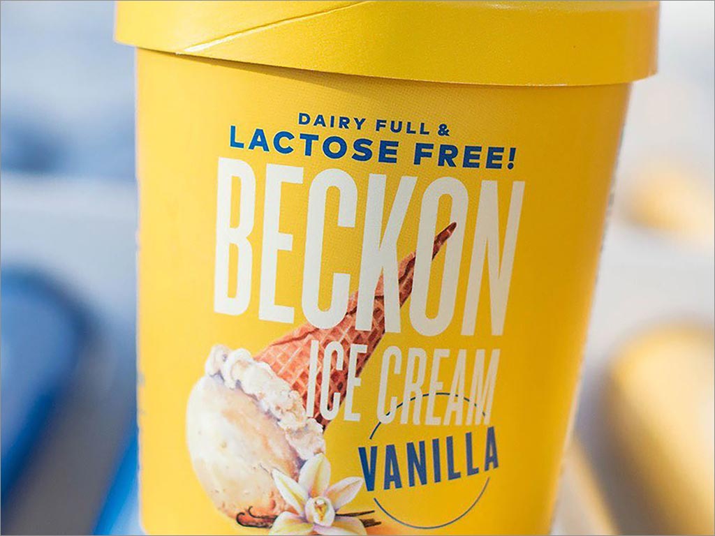 美国Beckon香草味冰淇淋包装设计之正面展示