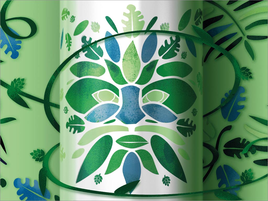 具有神秘感和吸引力的Vyne的苏打水包装设计之核心插图设计