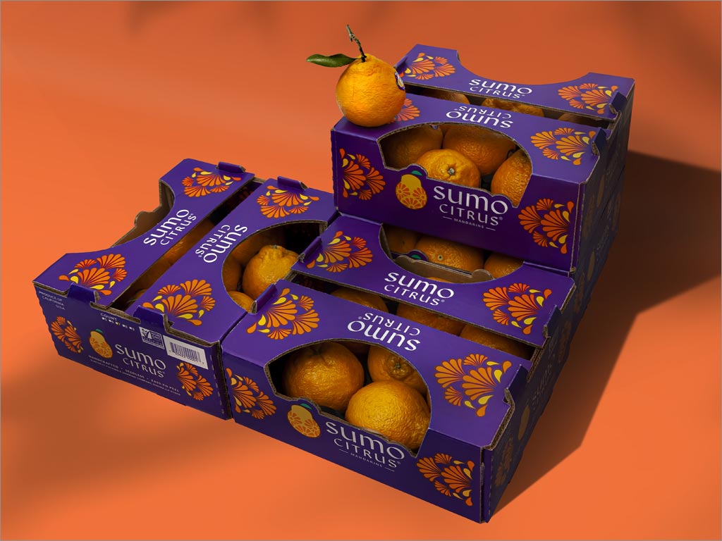 彰显日本传统的Sumo Citrus柑橘水果包装箱设计