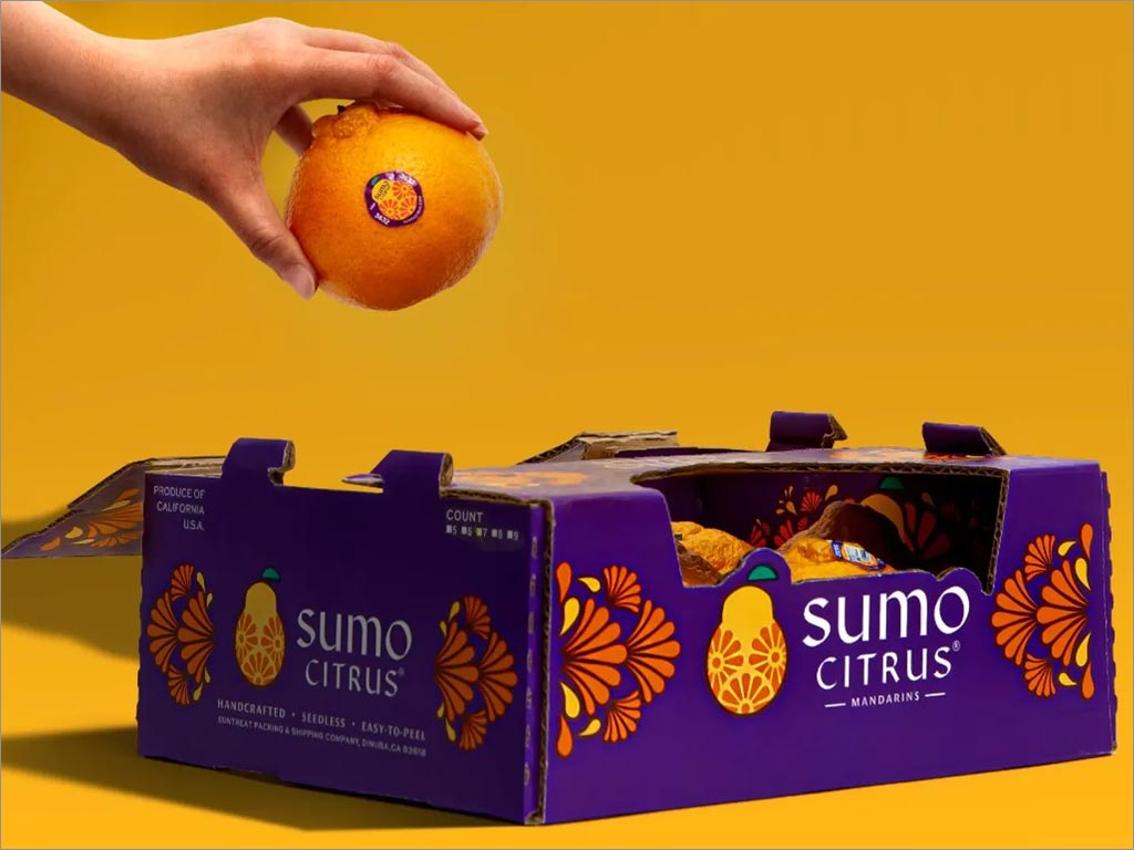 彰显日本传统的Sumo Citrus柑橘水果包装箱设计
