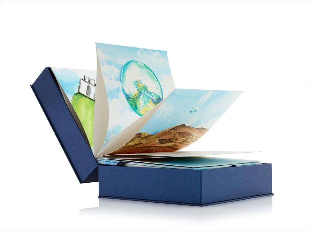 美国La Mer活肤保湿精华素化妆品礼盒包装设计之展开效果