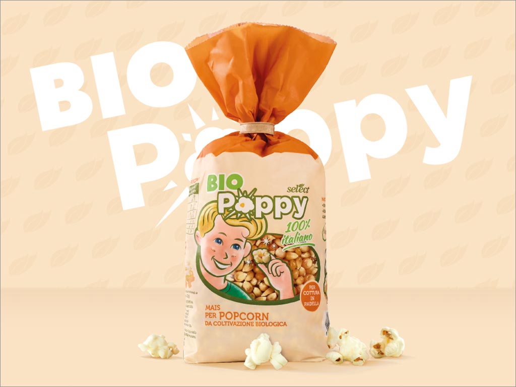 意大利poppy爆米花包装袋设计