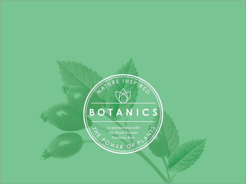 英国Botanics植物性护肤品logo设计
