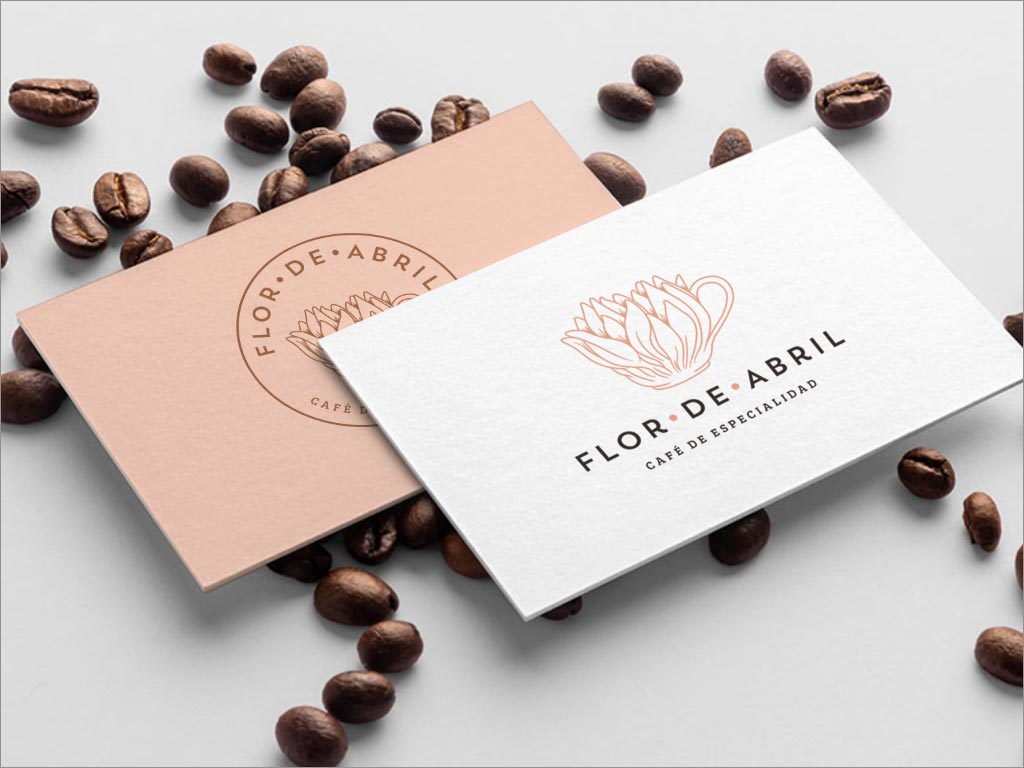 Flor de Abril咖啡品牌形象设计之名片设计