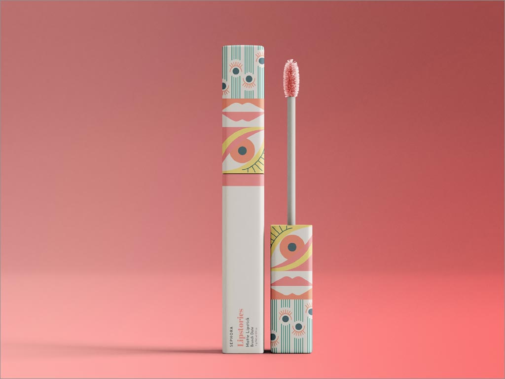 Sephora哑光唇膏包装设计效果图