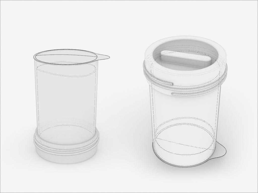IKI牙膏容器造型设计之结构线稿图设计