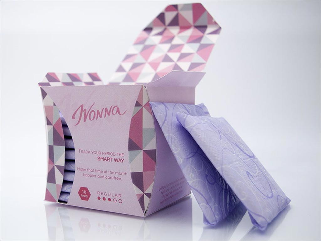 意大利Ivonna女性卫生巾包装盒内袋设计