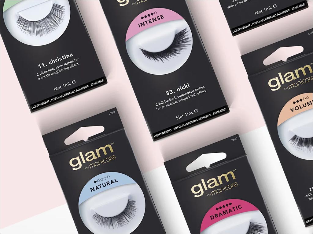 澳大利亚Glam假睫毛美容产品包装设计