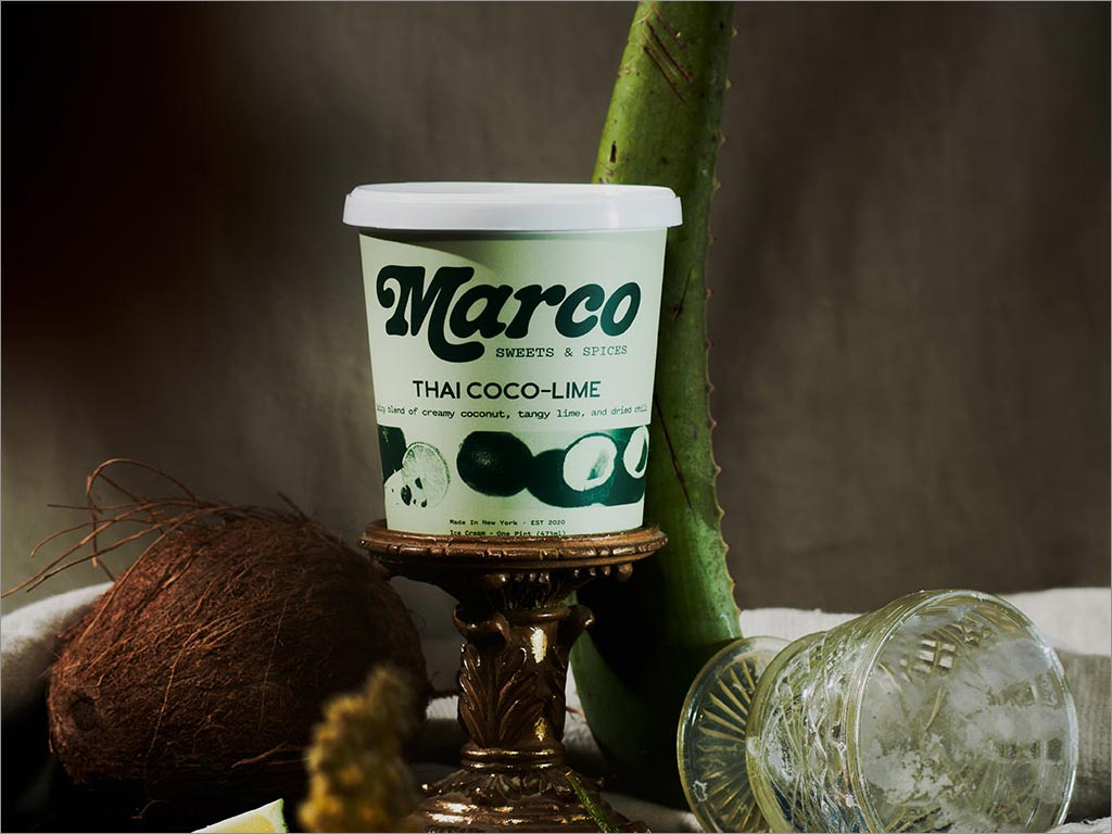 美国Marco Sweets＆Spices泰式可可柠檬口味冰淇淋包装设计