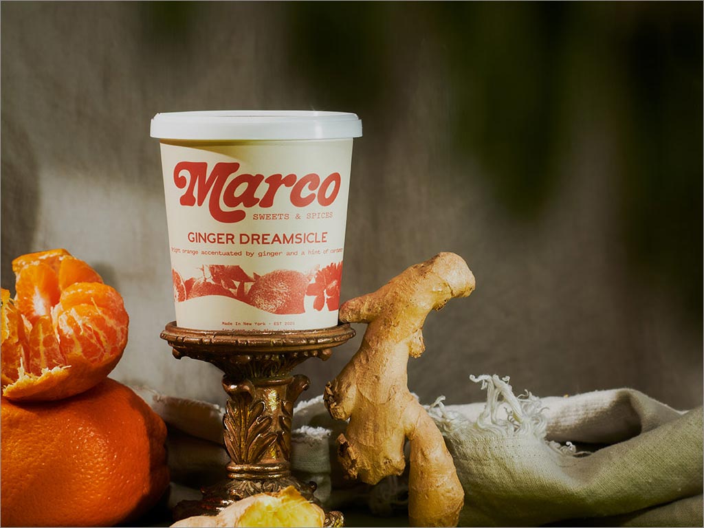美国Marco Sweets＆Spices生姜梦幻冰冻口味冰淇淋包装设计