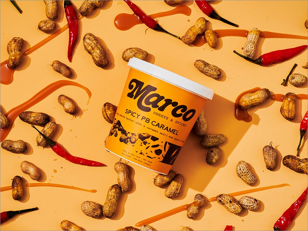 美国Marco Sweets＆Spices花生酱冰淇淋包装设计
