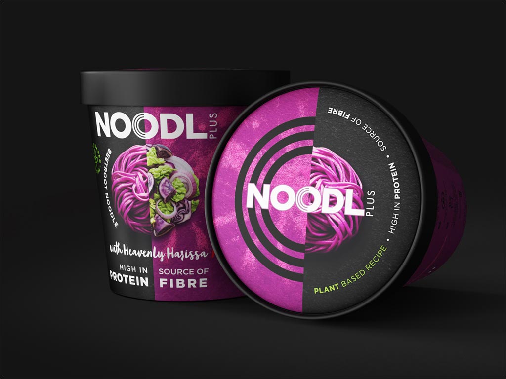 移动互联网社交媒体时代的Noodl Plus方便面包装桶设计
